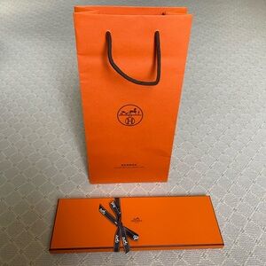 Authentic HERMES Box, Shopping Bag, Ribbon